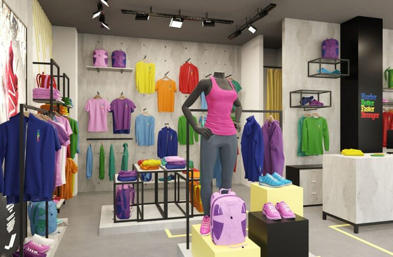 Progettazione per negozio articoli sportivi a cura di Spettacolo Design